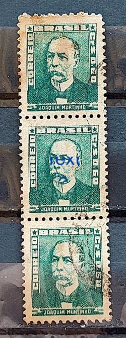 Selo Regular Cod RHM 496 Bisneta Joaquim Murtinho Saude 1954 Terno Circulado 2