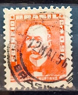 Selo Regular Cod RHM 497 Bisneta Joaquim Murtinho Saude 1955 Circulado 8