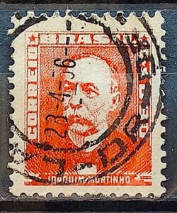 Selo Regular Cod RHM 497 Bisneta Joaquim Murtinho Saude 1955 Circulado 9