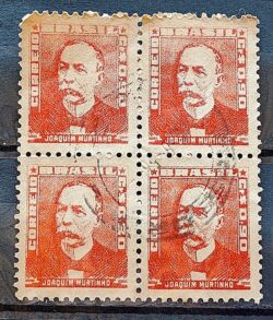 Selo Regular Cod RHM 497 Bisneta Joaquim Murtinho Saude 1955 Quadra Circulado 1