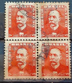 Selo Regular Cod RHM 497 Bisneta Joaquim Murtinho Saude 1955 Quadra Circulado 3