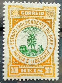 Selo Replica do Acre Independente 1899 Laranja REPLICA
