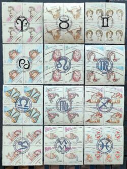 Selos Signos do Zodíaco 2019 e 2020 Quadra CBC BSB Serie Completa