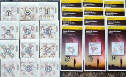 Selos Signos do Zodiaco 2019 e 2020 Quadra CBC BSB Serie Completa Codigo de Barras Mais Editais