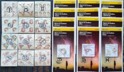 Selos Signos do Zodíaco 2019 e 2020 Quadra CBC BSB Serie Completa Mais Editais