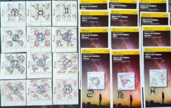Selos Signos do Zodiaco 2019 e 2020 Quadra CBC BSB Serie Completa Vinheta Correios Mais Editais