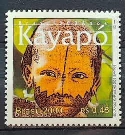 C 2263 Selo 500 Anos Descobrimento do Brasil 2000 Indio Kayapo CLM
