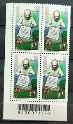 C 2619 Selo Erico Verissimo Mercosul Literatura Escritor 2005 Quadra Codigo de Barras