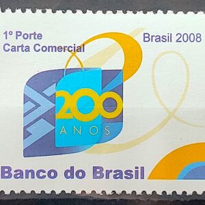 C 2725 Selo 200 Anos do Banco do Brasil Economia 2008