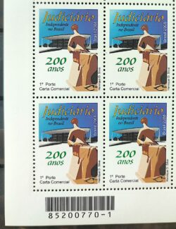 C 2733 Selo Judiciario Independente Justica Direito Brasilia 2008 Quadra Codigo de Barras