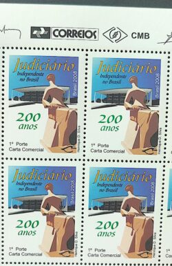 C 2733 Selo Judiciario Independente Justica Direito Brasilia 2008 Quadra Vinheta Correios