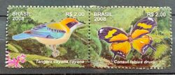 C 2749 Selo Serra do Japi Passaro Ave Tangara Borboleta 2008