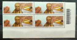 C 2771 Selo Louis Braille Cego Saude Mao 2009 Quadra Codigo de Barras