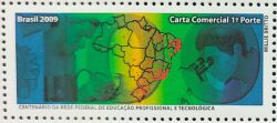 C 2899 Selo Despersonalizado Rede Federal de Educacao Profissional Tecnologia Ciencia Mapa 2009