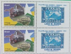 C 2926 Selo Personalizado Rondonia Trem Mapa 2009 Quadra