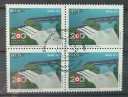 C 3088 Selo Relações Diplomáticas Brasil Paraguai Itaipu 2011 Quadra CBC Assuncao