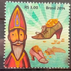 C 3393 Selo Sao Nicolau Sapato Natal Religiao 2014