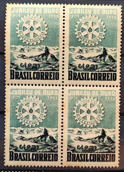 C 358 Selo Cinquentenario do Rotary Club Internacional 1955 Quadra 3