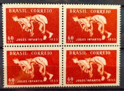 C 363 Selo Jogos Infantis Crianca 1955 Quadra