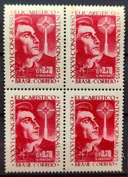 C 366 Selo Congresso Eucaristico Internacional Religiao 1955 Quadra 2