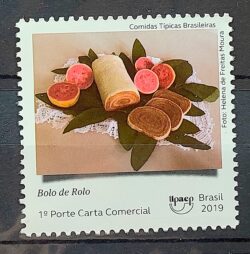 C 3856 Selo Comidas Tipicas Brasileiras Gastronomia Culinaria 2019 Bolo de Rolo