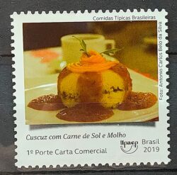 C 3857 Selo Comidas Tipicas Brasileiras Gastronomia Culinaria 2019 Cuscuz Com Carne de Sol