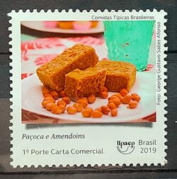 C 3865 Selo Comidas Tipicas Brasileiras Gastronomia Culinaria 2019 Pacoca e Amendoim