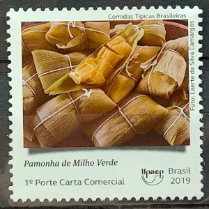 C 3866 Selo Comidas Tipicas Brasileiras Gastronomia Culinaria 2019 Pamonha de Milho