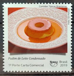 C 3870 Selo Comidas Tipicas Brasileiras Gastronomia Culinaria 2019 Pudim de Leite Condensado