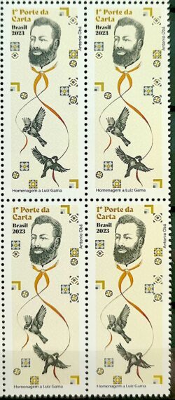 C 4136 Selo Luiz Gama Advogado Direito Justica Abolicionista Literatura 2023 Quadra