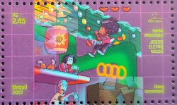 C 4139 Selo Jogos Eletronicos Videogame Mercosul Coracao 2023