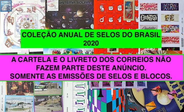 Colecao Anual de Selos do Brasil 2020 - Sem o Estojo e Sem Livreto