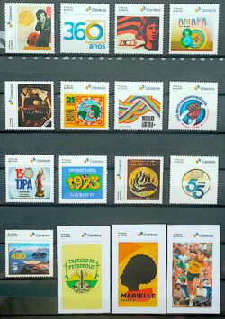 Colecao de Selos Institucionais 2023 – 16 Emissoes