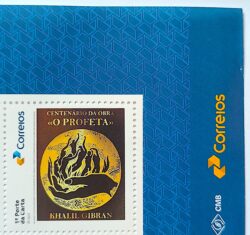SI 11 Selo Institucional Khalil Gibran O Profeta Literatura Libano 2023 Vinheta Correios