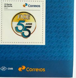 SI 12 Selo Institucional 55 Anos FNDE Educacao Governo 2023 Vinheta Correios