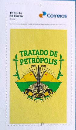 SI 14 Selo Institucional Tratado de Petropolis Bolivia Acre Brasao Bandeira 2023