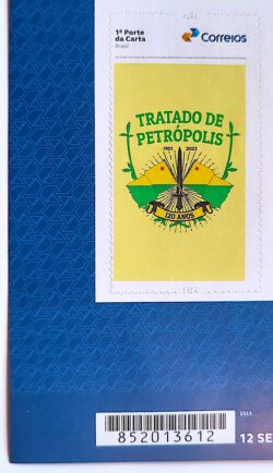 SI 14 Selo Institucional Tratado de Petropolis Bolivia Acre Brasao Bandeira 2023 Codigo de Barras