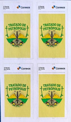 SI 14 Selo Institucional Tratado de Petropolis Bolivia Acre Brasao Bandeira 2023 Quadra