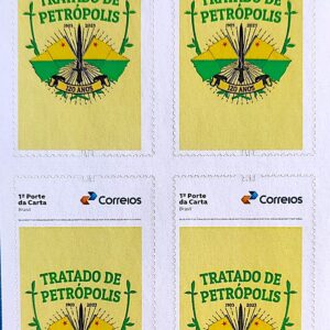 SI 14 Selo Institucional Tratado de Petropolis Bolivia Acre Brasao Bandeira 2023 Quadra