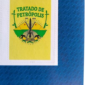SI 14 Selo Institucional Tratado de Petropolis Bolivia Acre Brasao Bandeira 2023 Vinheta Correios