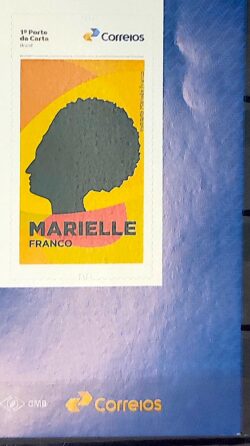 SI 15 Selo Institucional Marielle Franco Justica Direito 2023 Vinheta Correios