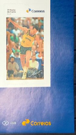 SI 16 Selo Institucional Oscar Schimidt Basquete 2023 Vinheta Correios