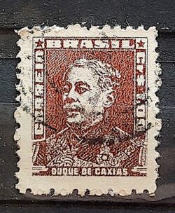 Selo Regular Cod RHM 498a Bisneta Duque de Caxias Militar 1955 Circulado 5