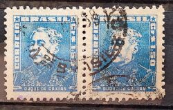 Selo Regular Cod RHM 499a Bisneta Duque de Caxias Militar 1955 Dupla Circulado 1