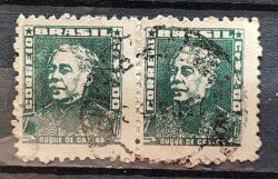 Selo Regular Cod RHM 500a Bisneta Duque de Caxias Militar 1956 Dupla Circulado 4
