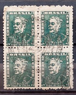 Selo Regular Cod RHM 500a Bisneta Duque de Caxias Militar 1956 Quadra CBC