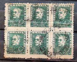 Selo Regular Cod RHM 500a Bisneta Duque de Caxias Militar 1956 Sextilha Circulado 11