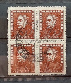 Selo Regular Cod RHM 505 Bisneta Duque de Caxias Militar 1960 Quadra Circulado 2