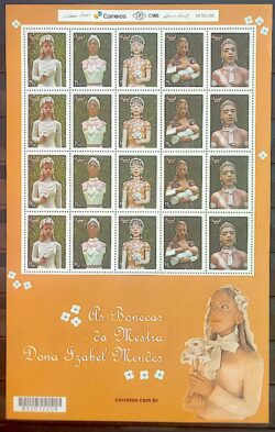 C 3630 Selo Bonecas da Mestra Dona Izabel Mendes 2016 Folha