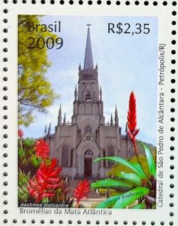 C 2781 Selo Relacoes Diplomaticas Tailandia Igreja Religiao Flora Bromelia Arquitetura 2009